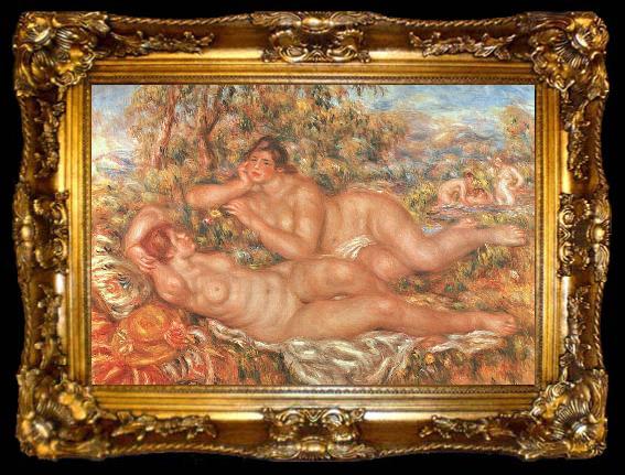 framed  Pierre Renoir The Great Bathers, ta009-2